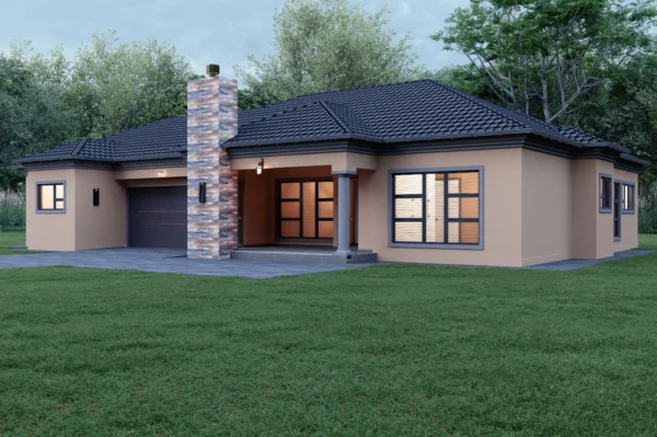 Modern 4 Bedroom House Plan - Image 2